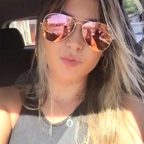 RayBan (Store Display) Aviator Reflective Copper Rose Gold RB3025 Mirror Pink - Picture 6 of 15